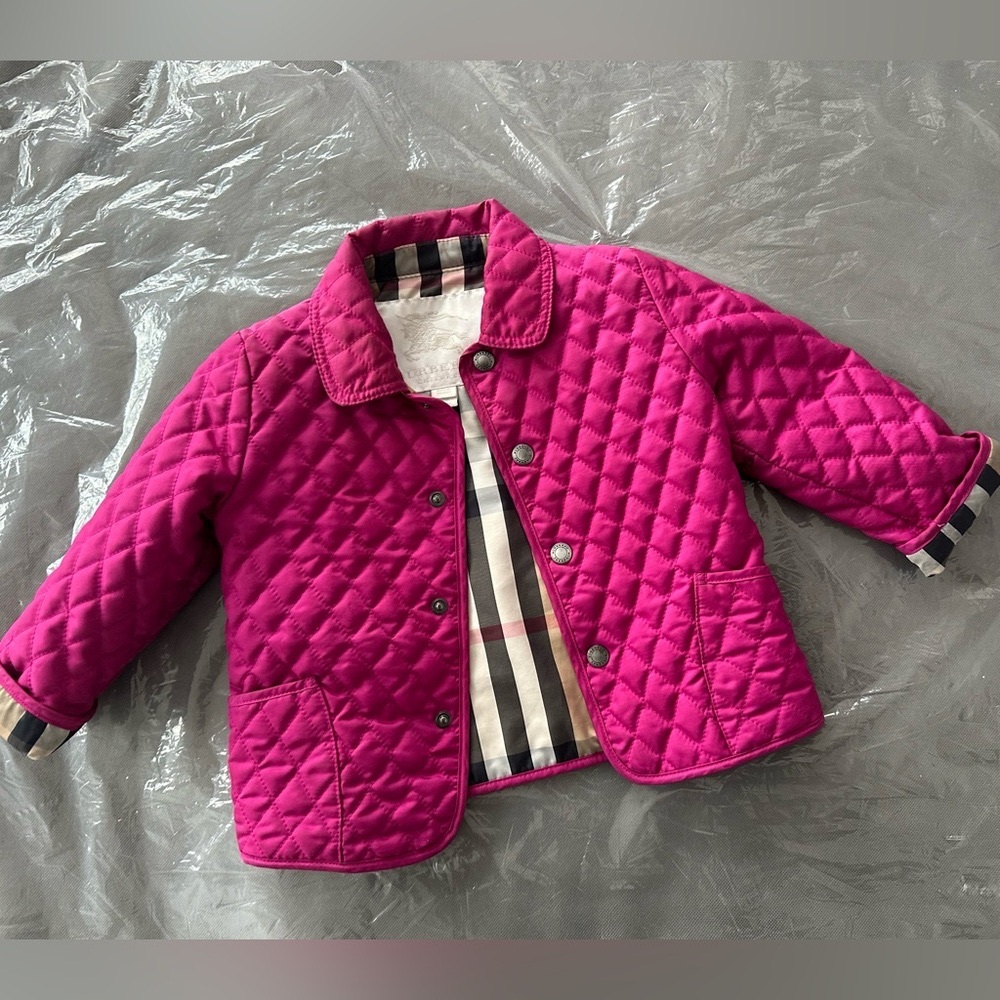 Pink Burberry coat